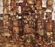 Egon Schiele Woodland Prayer oil on canvas